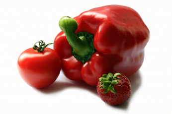 Картинка еда фрукты+и+овощи+вместе перчики