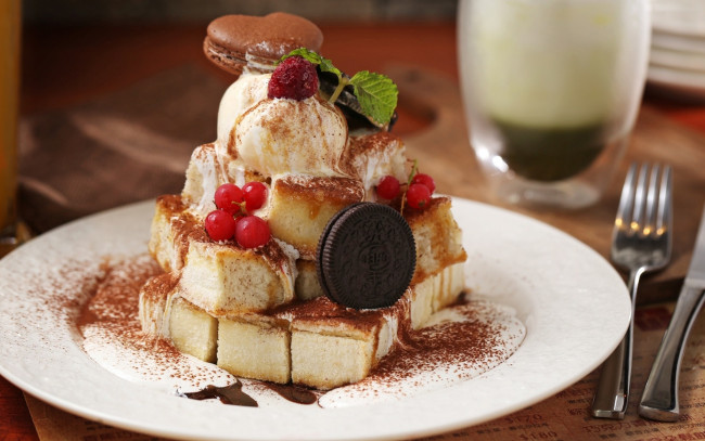 Обои картинки фото еда, пирожные,  кексы,  печенье, тирамису