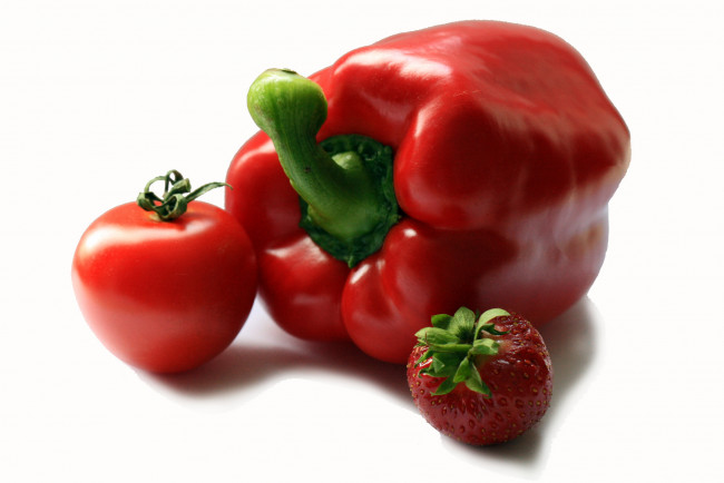 Обои картинки фото еда, фрукты и овощи вместе, перчики