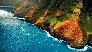 Картинка природа побережье залив горы