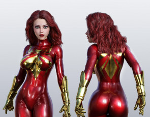 обоя 3д графика, люди , people, девушка, взгляд, фон