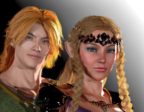 Картинка 3д+графика эльфы+ elves эльфийка фон взгляд