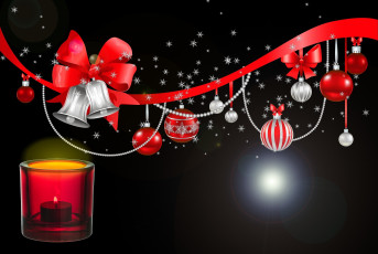 Картинка праздничные векторная+графика+ новый+год шары фон