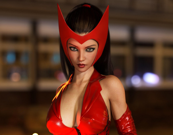 Обои картинки фото 3д графика, фантазия , fantasy, фон, взгляд, девушка