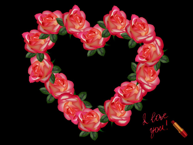 Обои картинки фото праздничные, день святого валентина,  сердечки,  любовь, розы, фон