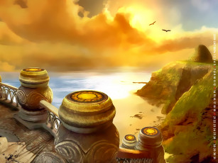 обоя календари, видеоигры, 2019, calendar, строение, день, природа, гора, водоем