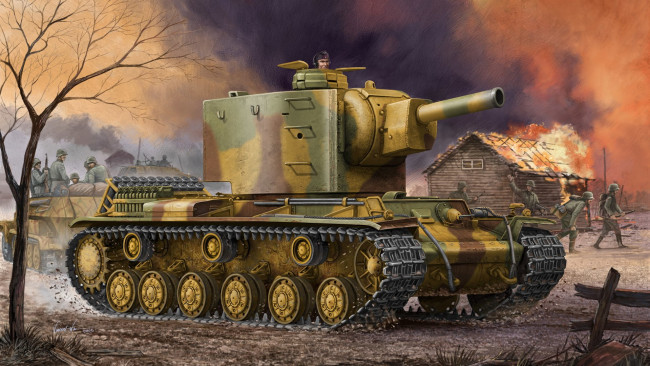 Обои картинки фото рисованное, армия, кв-2