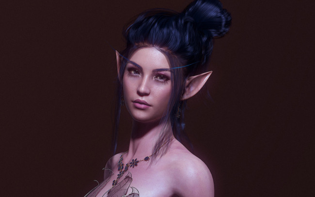 Обои картинки фото 3д графика, эльфы , elves, девушка, эльф