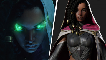 Картинка видео+игры league+of+legends senna девушка косички капюшон