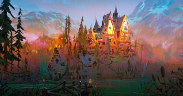 Картинка фэнтези замки пейзаж