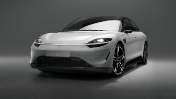 Картинка автомобили sony vision s01 шоукар новый электрический анфас