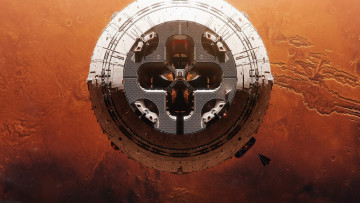 Картинка фэнтези космические+корабли +звездолеты +станции космос станция