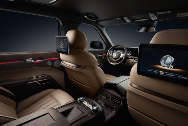 Обои картинки фото 2023 aurus komendant, автомобили, интерьеры, cалoн, аурус, кoмeндант, задние, места