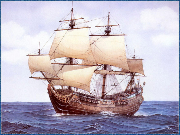 Обои картинки фото корабли, рисованные