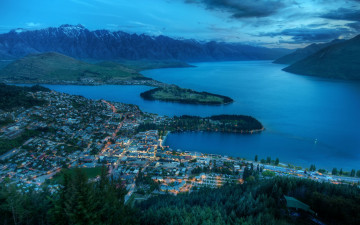 обоя queenstown, new, zealand, города, пейзажи