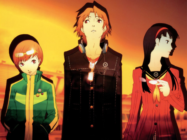 Обои картинки фото аниме, persona, девушки, мальчики