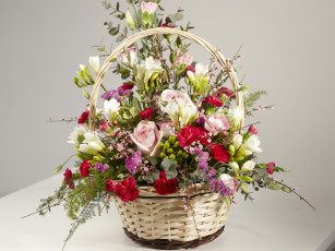 Картинка цветы букеты композиции корзина букет