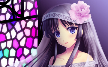 Картинка аниме hyouka цветок взгляд девушка