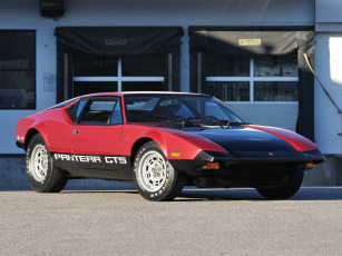 Картинка автомобили de+tomaso красный 1974 us-spec gts pantera de tomaso