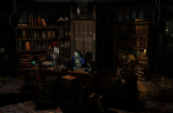 Картинка 3д+графика people+ люди мужчины свечи стол коината девушки