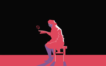 Картинка рисованные минимализм бабушка стул