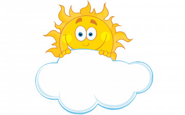 Картинка рисованные минимализм солнце тучка