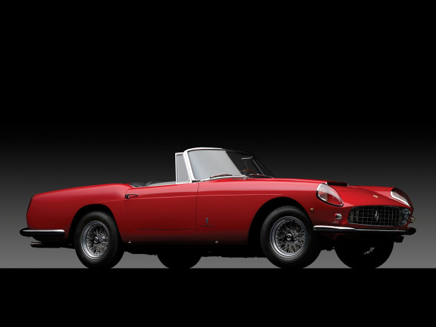 Обои картинки фото автомобили, ferrari, cabriolet, 250, gt, covered, headlights, 1959, serie, ii
