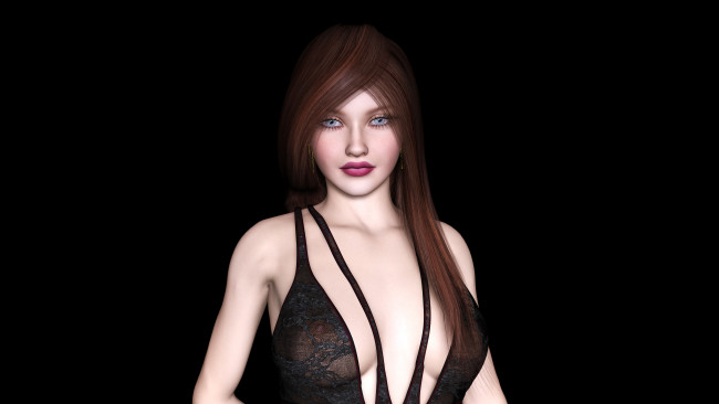 Обои картинки фото 3д графика, people , люди, девушка, взгляд