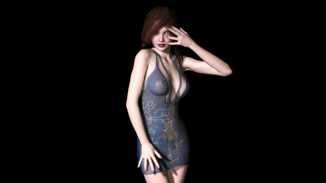 Обои картинки фото 3д графика, people , люди, девушка, взгляд