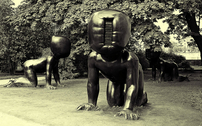 Обои картинки фото разное, рельефы,  статуи,  музейные экспонаты, деревья