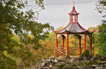 Картинка природа парк беседка