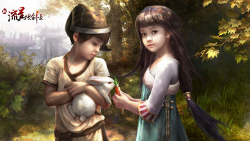 Картинка видео+игры ~~~другое~~~ морковка кролик дети игра китай аниме арт