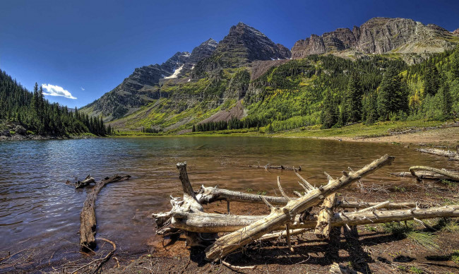 Обои картинки фото природа, реки, озера, река, лес, горы