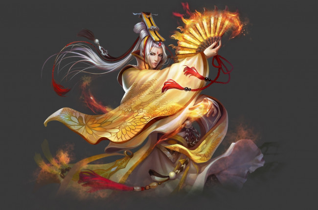 Обои картинки фото видео игры, ~~~другое~~~, веер, игра, маг, магия, навык, арт, аниме