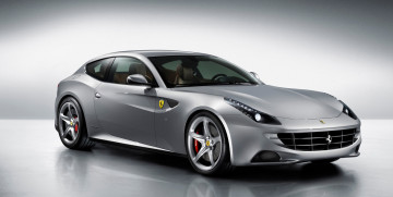 Картинка автомобили ferrari серебристый car серый фон ferari