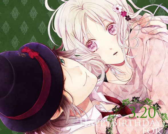 Обои картинки фото аниме, diabolik lovers, девушка, вампир