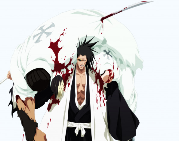 Обои картинки фото аниме, bleach, блич, зараки, кенпачи