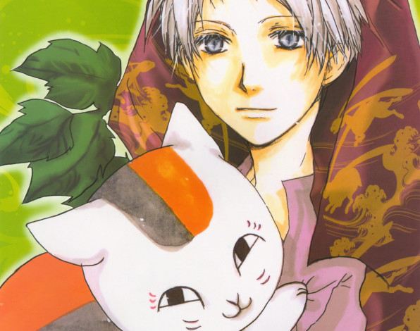Обои картинки фото аниме, natsume yuujinchou, нацуме, мяко, сенсей
