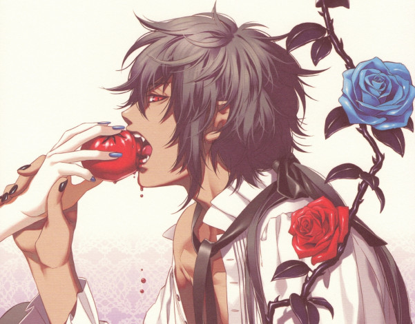 Обои картинки фото аниме, unknown,  другое, парень, рука, арт