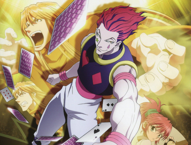 Обои картинки фото аниме, hunter x hunter, хисока, охотник