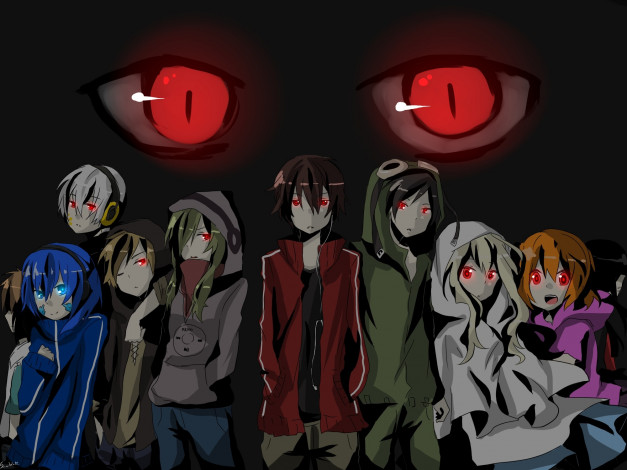 Обои картинки фото аниме, kagerou project, глаза