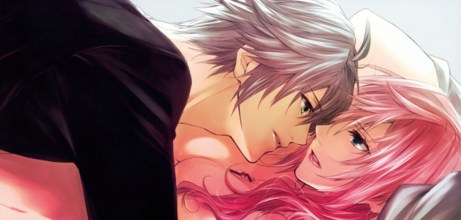 Обои картинки фото аниме, final fantasy, девушка, парень, эротика, арт, пара