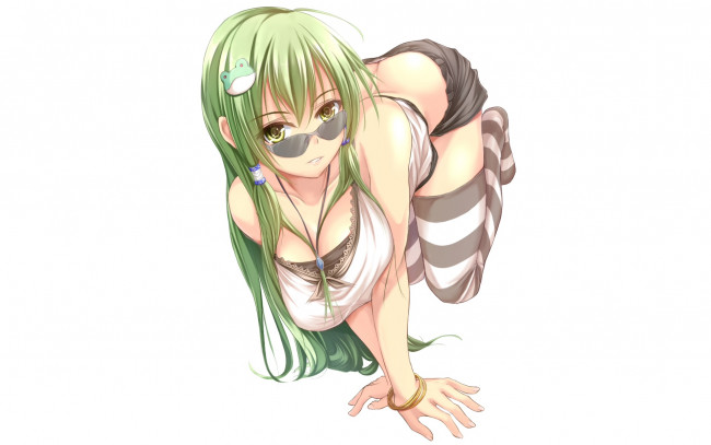 Обои картинки фото аниме, touhou, kochiya, sanae, cyoppu