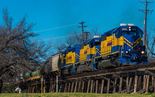 Обои картинки фото техника, поезда, рельсы, локомотив, состав