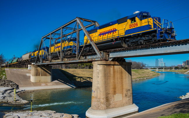 Обои картинки фото техника, поезда, рельсы, локомотив, состав