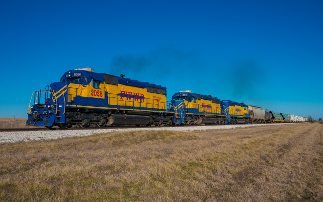 Обои картинки фото техника, поезда, рельсы, локомотив, состав