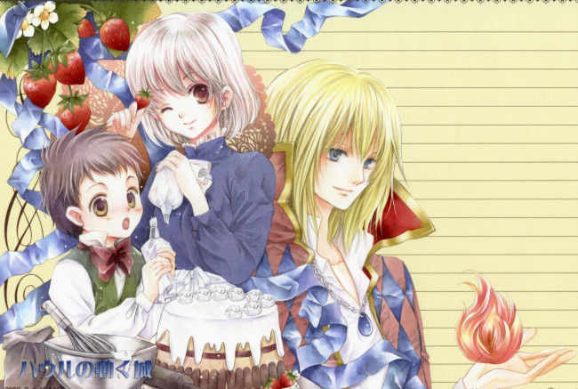 Обои картинки фото аниме, howl`s moving castle, ходячий, замок, арт