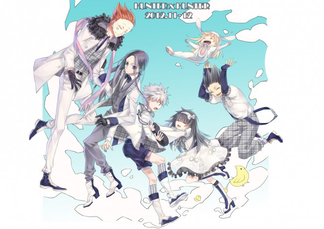 Обои картинки фото аниме, hunter x hunter, мальчики, хисока, арт, иллуми