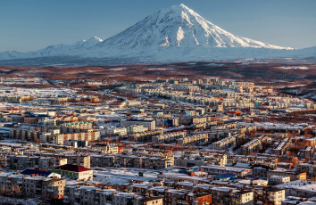 Картинка города -+панорамы россия дома в городе петропавловск-камчатский