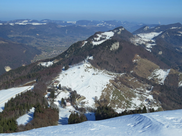 Обои картинки фото природа, горы, снег, деревья